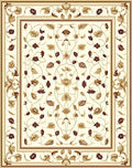 Classic Floral Vine Cream Rug