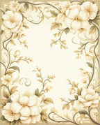 Elegant Floral Scrollwork Cream Rug