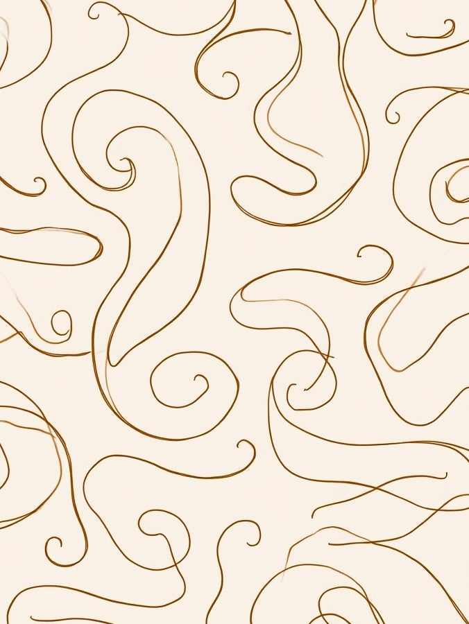 Minimalist Swirl Line Art Design Rug