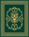 Bold Tiger Floral Emblem Design Rug