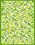 Lush Greenery Citrus Pattern Rug