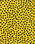 Yellow Black Polka Dot Pattern Rug