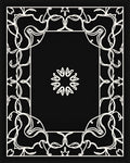 Art Nouveau Floral Border Design Rug