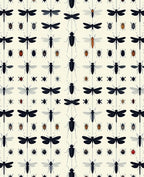 Entomology Collection Beetle Dragonfly Pattern Rug