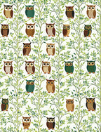Woodland Owl Branch Pattern Rug
