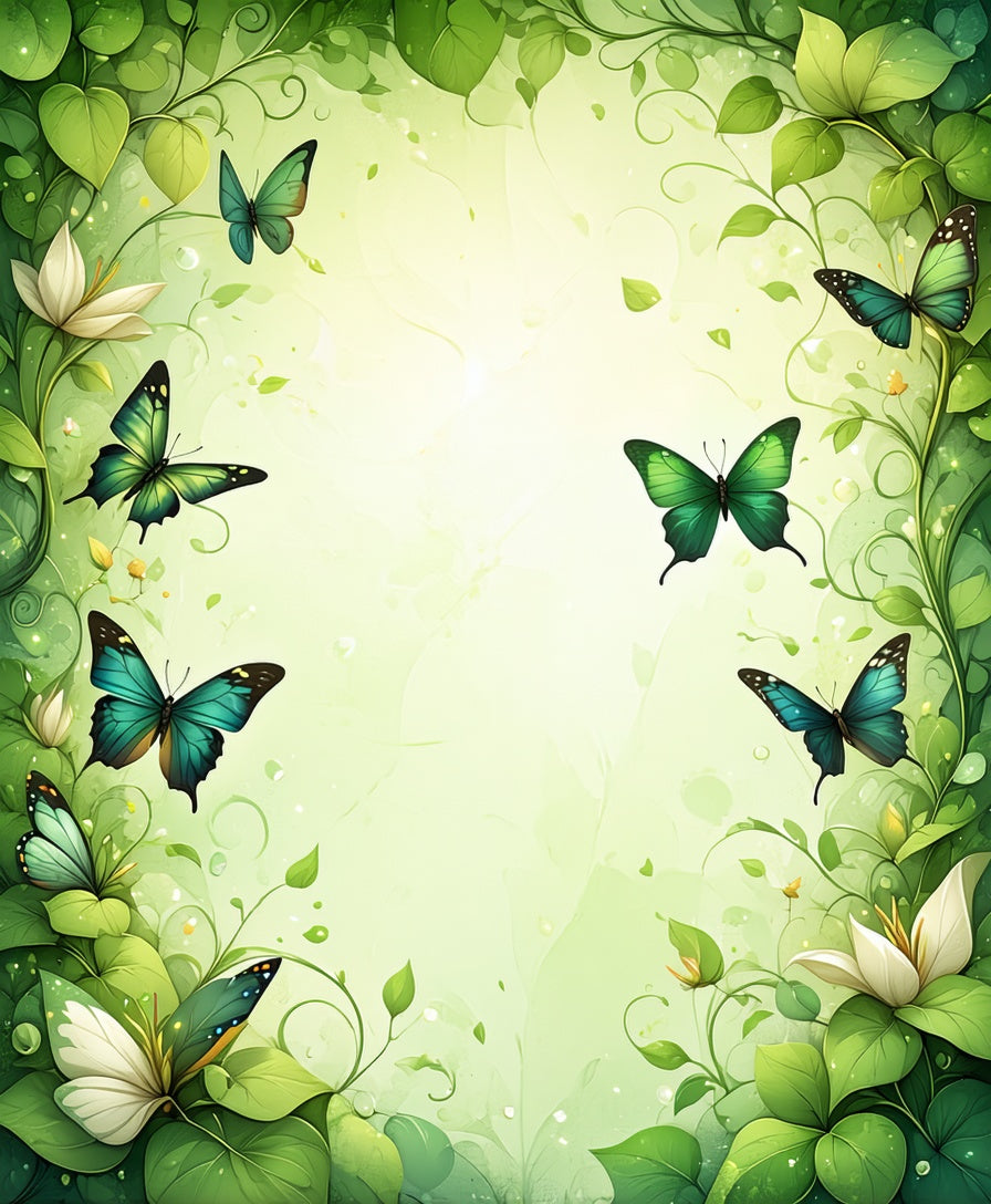 Enchanted Garden Butterfly Design Rug
