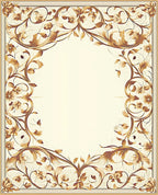 Rich Floral Swirls in Warm Tones Rug