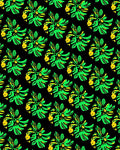 Abstract Green Yellow Floral Pattern Rug