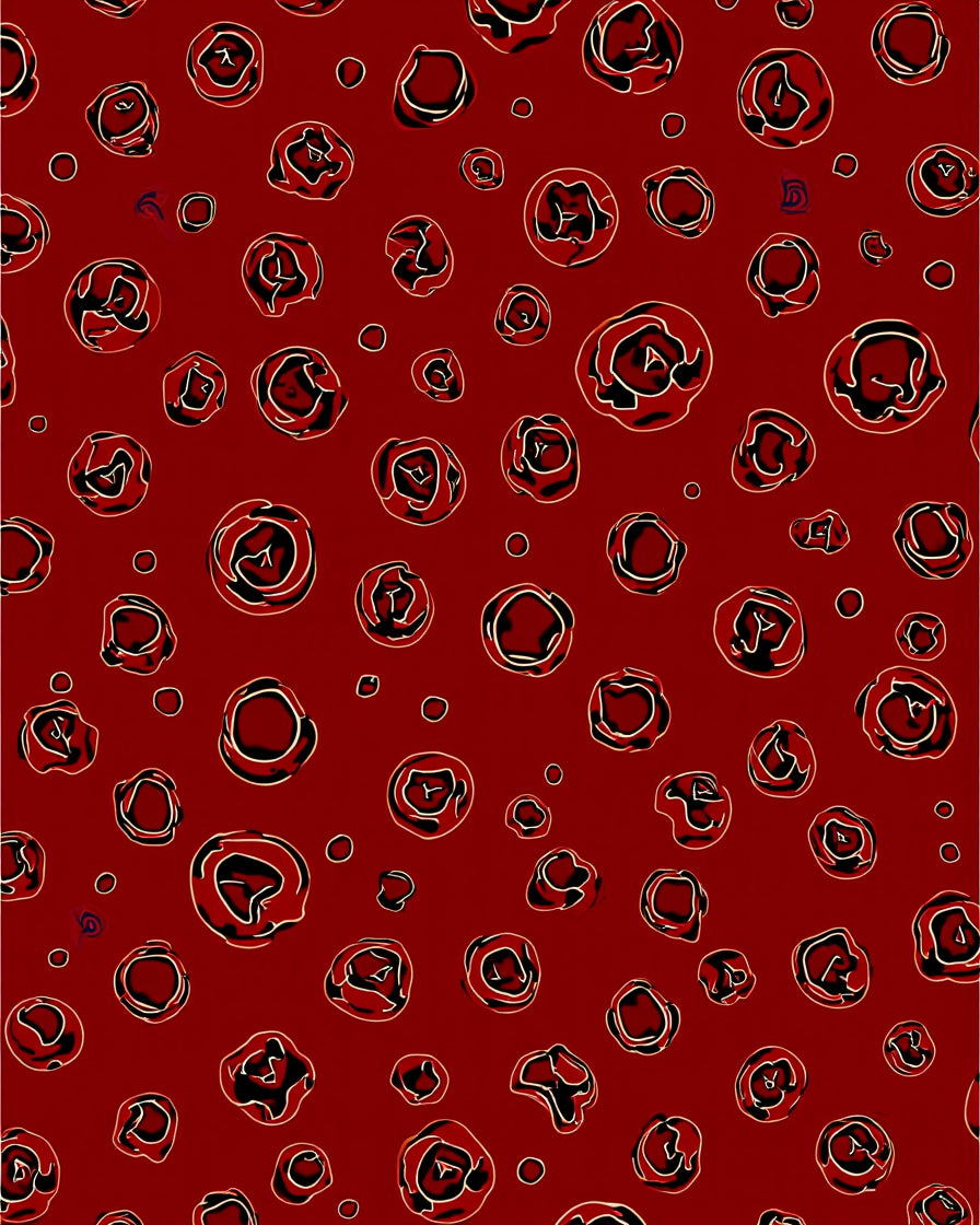 Bold Red Floral Burst Pattern Rug