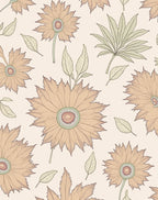 Vintage Sunburst Floral Pattern Rug