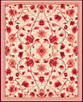 Crimson Garden Floral Medallion Rug