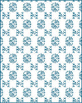 Deep Teal Floral Geometric Repeat Rug