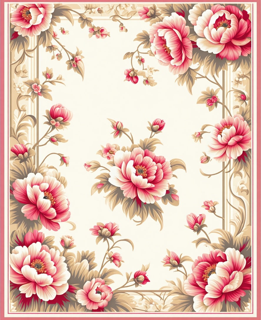 Grand Floral Swirls Design Rug