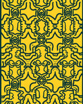 Abstract Figures Yellow Design Rug