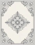 Ornate Floral Mandala Pattern Rug