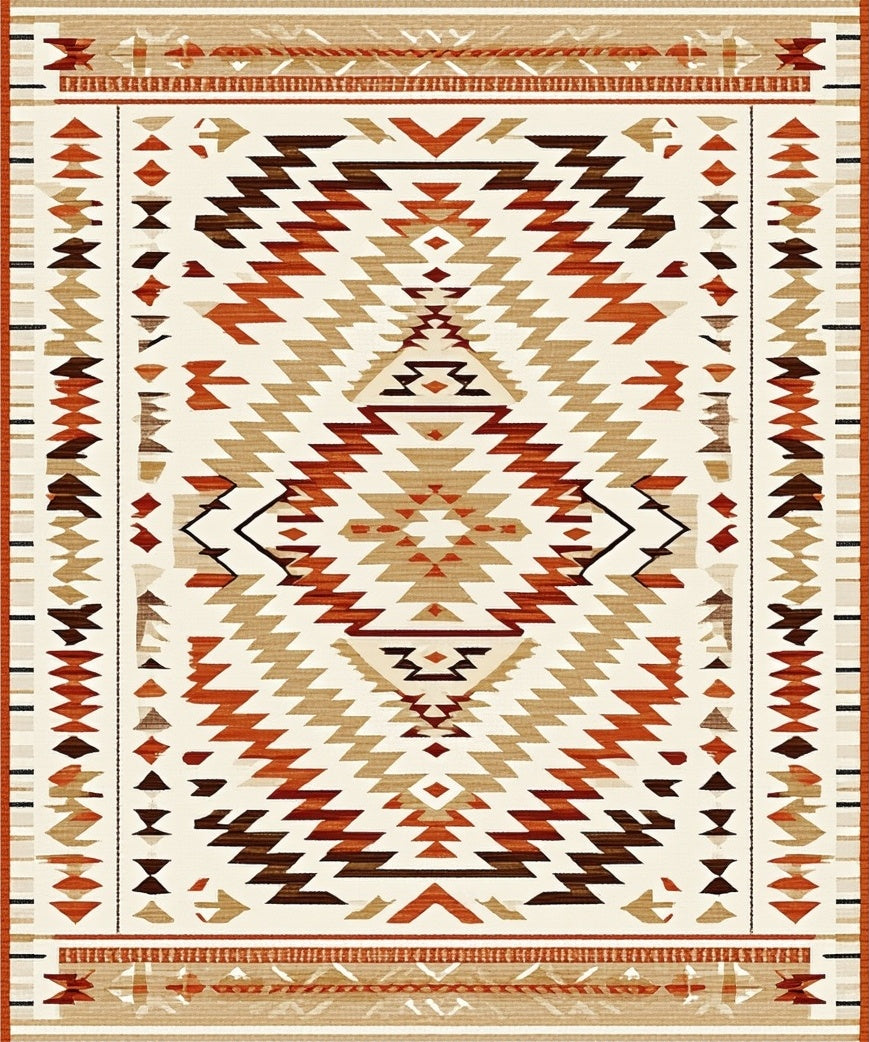 Southwest Tribal Diamond Pattern Rug