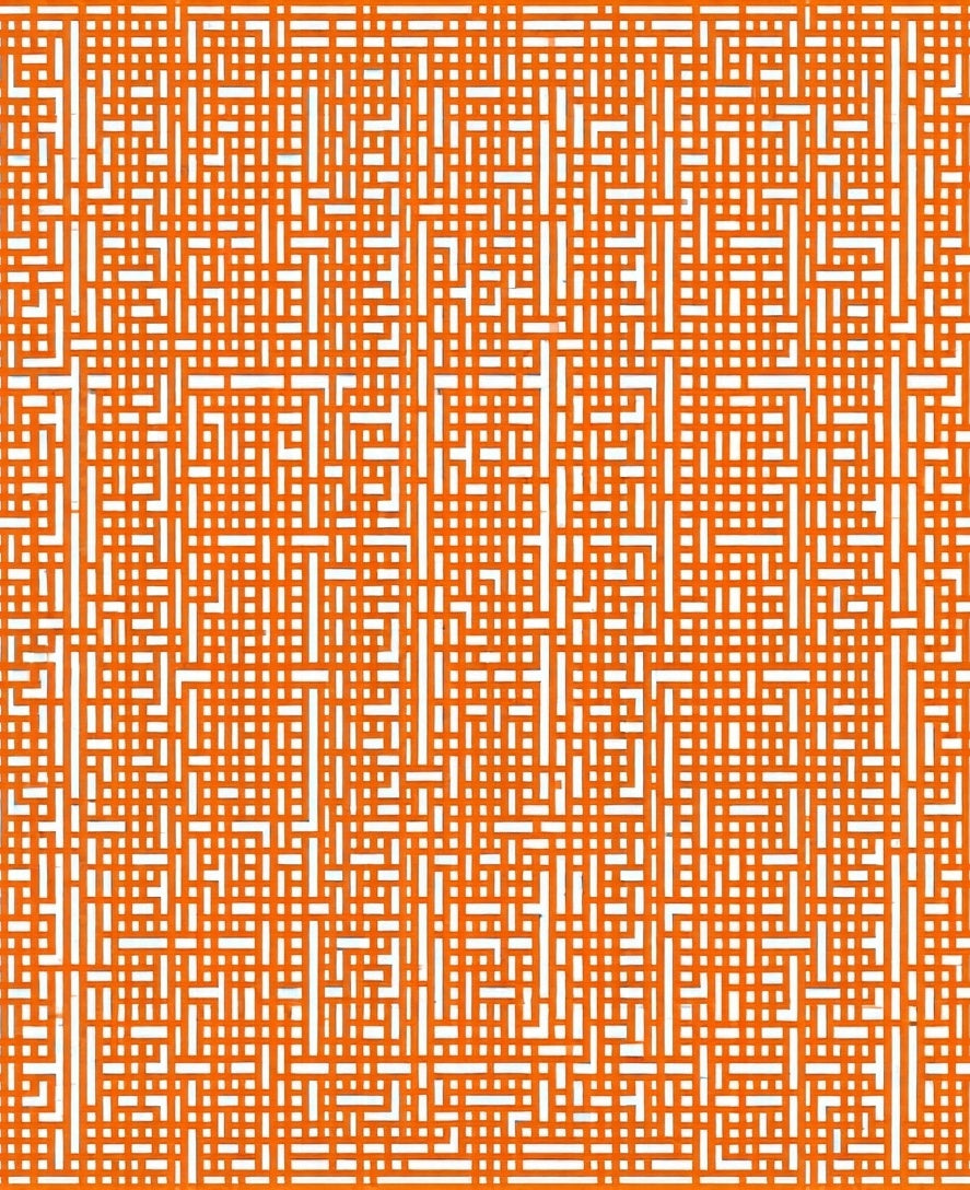 Abstract Orange Geometric Line Design Rug