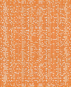 Abstract Orange Geometric Line Design Rug