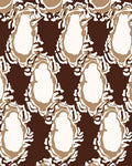 Ornate Brown Cream Abstract Pattern Rug