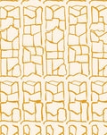 Golden Ochre Rough Stone Motif Rug