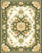 Grand Floral Medallion Border Rug