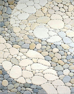 Smooth Stone Patchwork Natural Pattern Rug