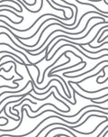 Abstract Wavy Contour Line Pattern Rug