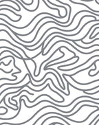 Abstract Wavy Contour Line Pattern Rug