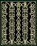 Antique Geometric Arch Motif Rug