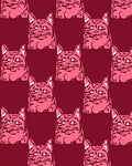 Pink Cat Portrait Pattern Design Rug