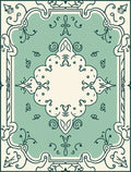 Ornate Herbal Vintage Inspired Rug