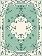 Ornate Herbal Vintage Inspired Rug