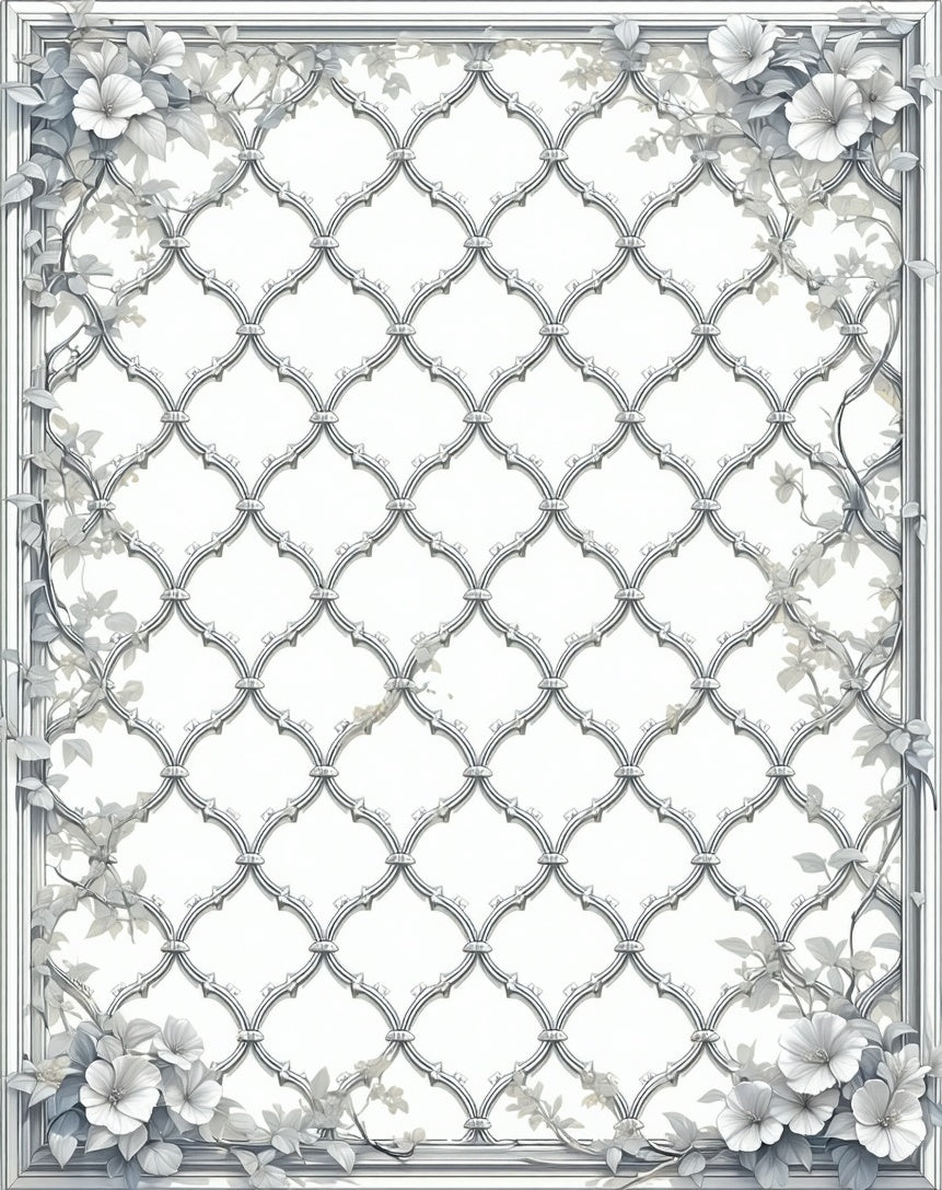 Lace Floral Trellis Pattern Rug