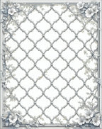 Lace Floral Trellis Pattern Rug