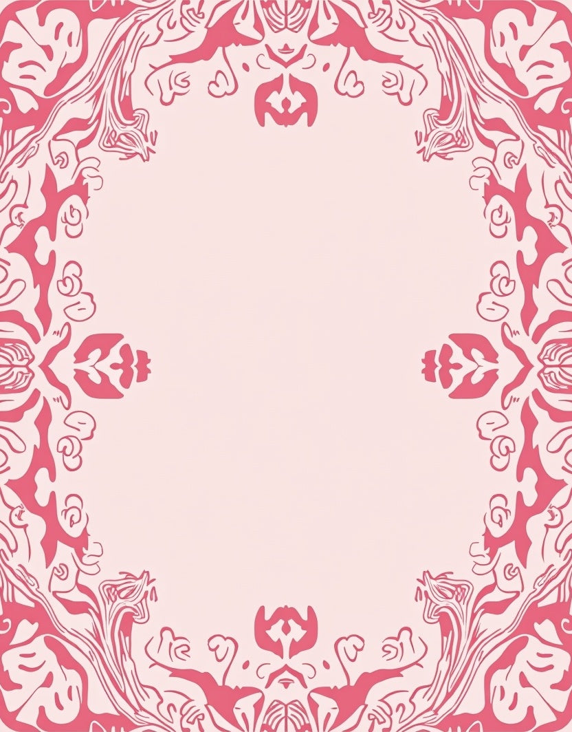 Intricate Pink Swirl Mandala Design Rug
