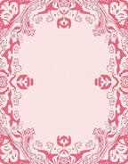 Intricate Pink Swirl Mandala Design Rug
