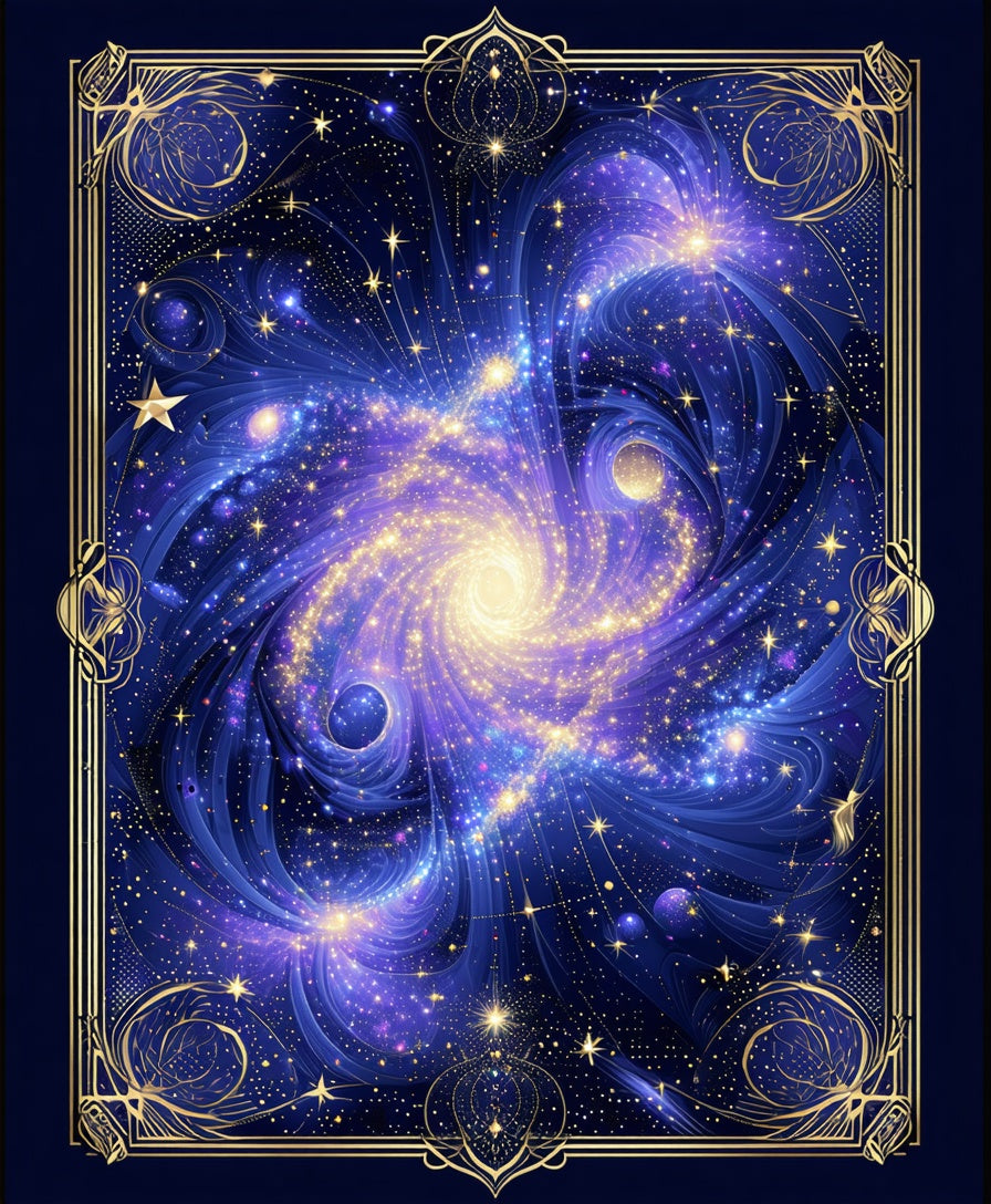 Cosmic Swirl Starry Night Rug