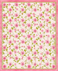 Pretty Pink Floral Vine Pattern Rug