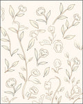 Delicate Floral Line Drawings Rug