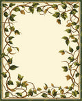 Vine And Leaf Pattern Rug