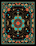 Intricate Floral Mandala Patterned Rug