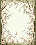 Whimsical Flowery Branches Pattern Rug