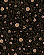 Delicate Pink Floral Vine Pattern Rug