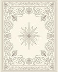Ornate Floral and Starburst Design Rug