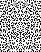Bold Black And White Animal Print Rug