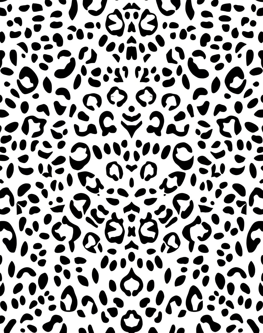Bold Black And White Animal Print Rug