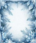Winter Crystal Pine Needle Design Rug