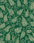 Green Beige Tropical Leaf Swirl Pattern Rug