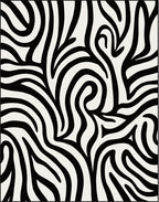 Abstract Black White Zebra Stripes Rug