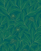 Botanical Leaf Outline Design Rug